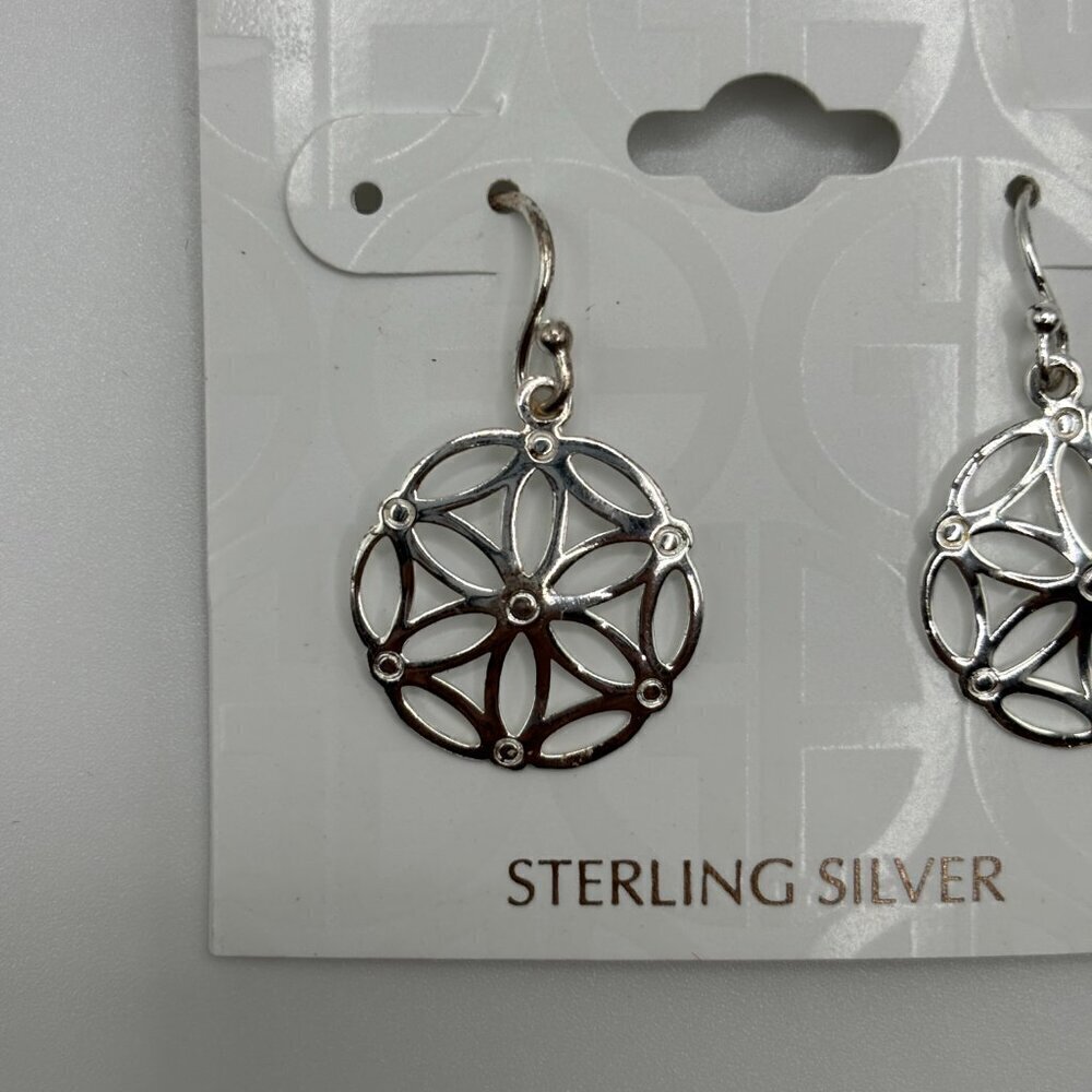 Giani Bernini Women's Sterling Silver Flower of Life Earrings - Picture 2 of 4